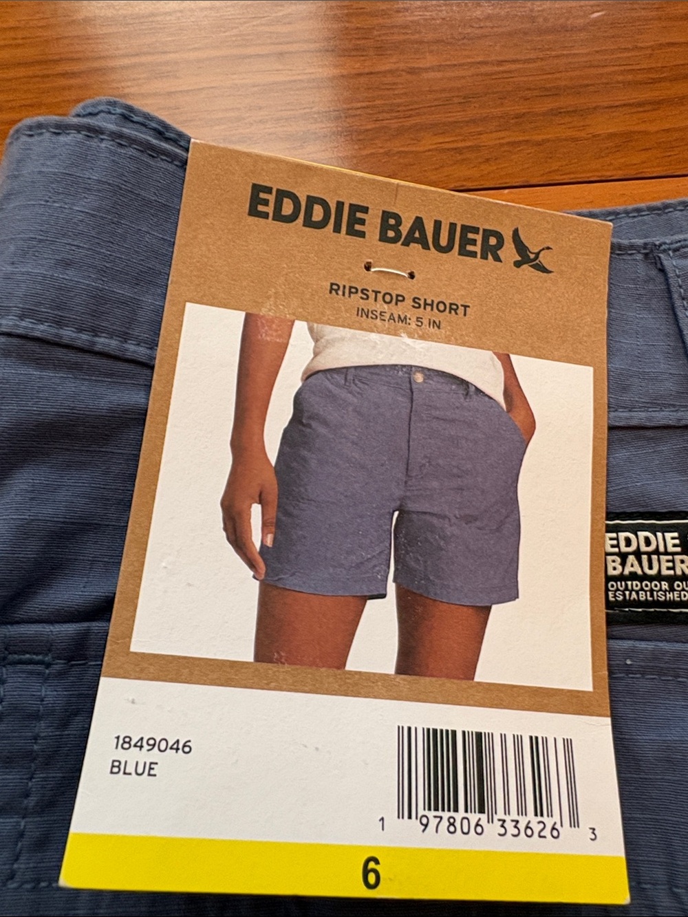 Eddie Bauer Women's Blue Ripstop Bermuda Shorts